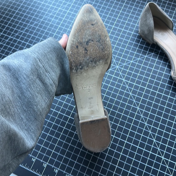 J. Crew Taupe Suede d’Orsay Flats jcrew - Picture 3 of 5